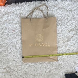 Versace Gold Paper Bag with Rope Handles